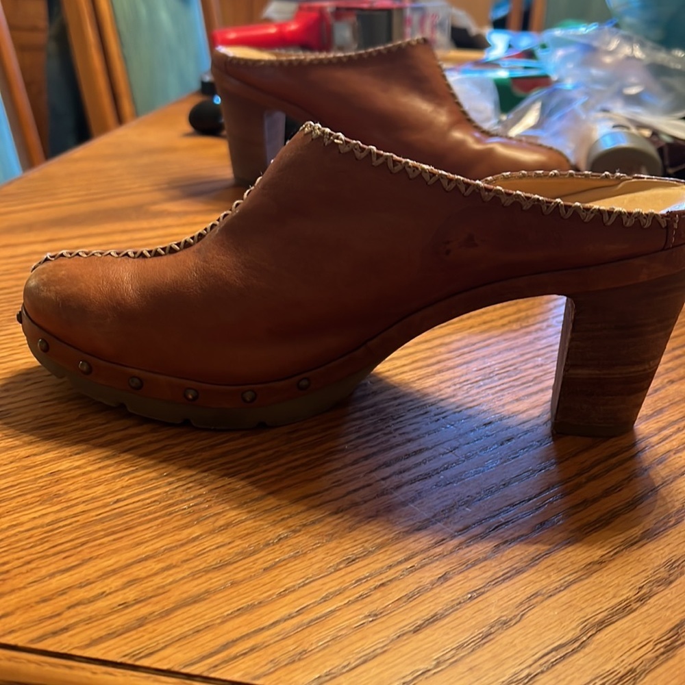 Paul Green Leather Mule Clogs size 61/2 - Picture 4 of 13